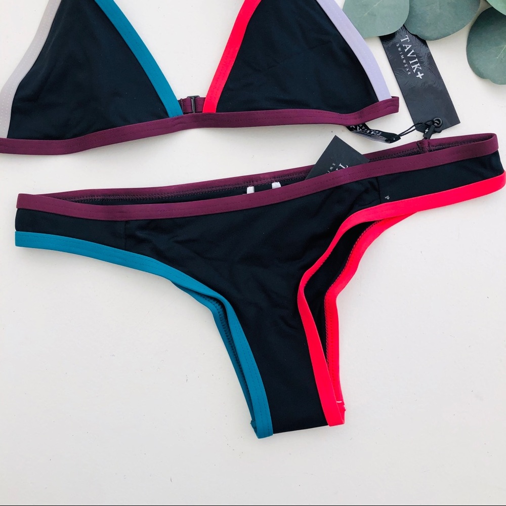 TAVIK JETT JAYDEN Color Blocked Black Bikini Set - Picture 4 of 8